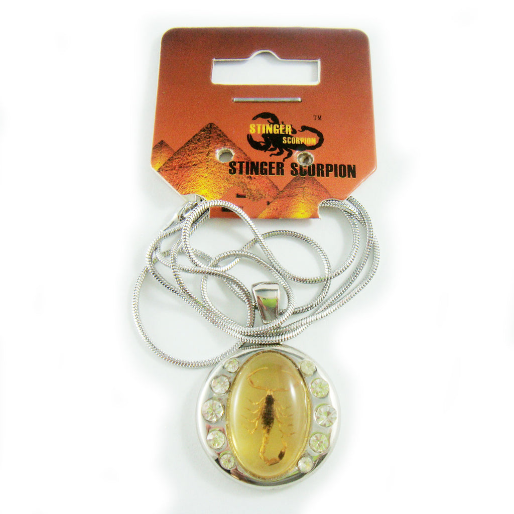 Golden Scorpion Necklace Amber (DJ193)