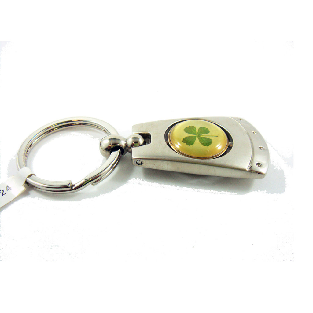 Real Lucky Clover Keychain Abstract Shaped (KCM24)