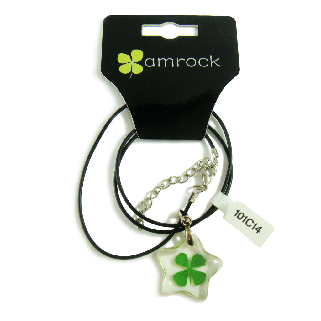 Real Lucky Clover Necklace Star Shape (101C14)