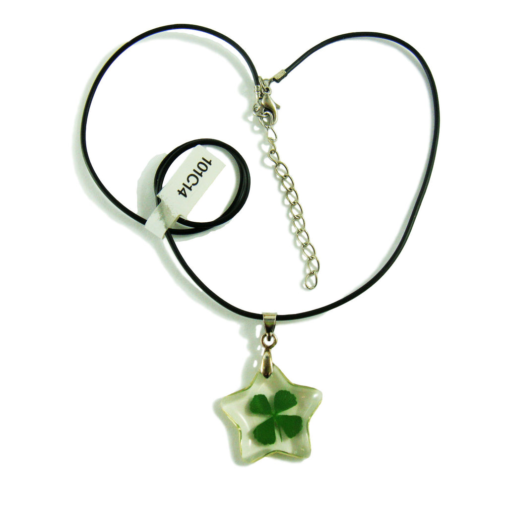 Real Lucky Clover Necklace Star Shape (101C14)