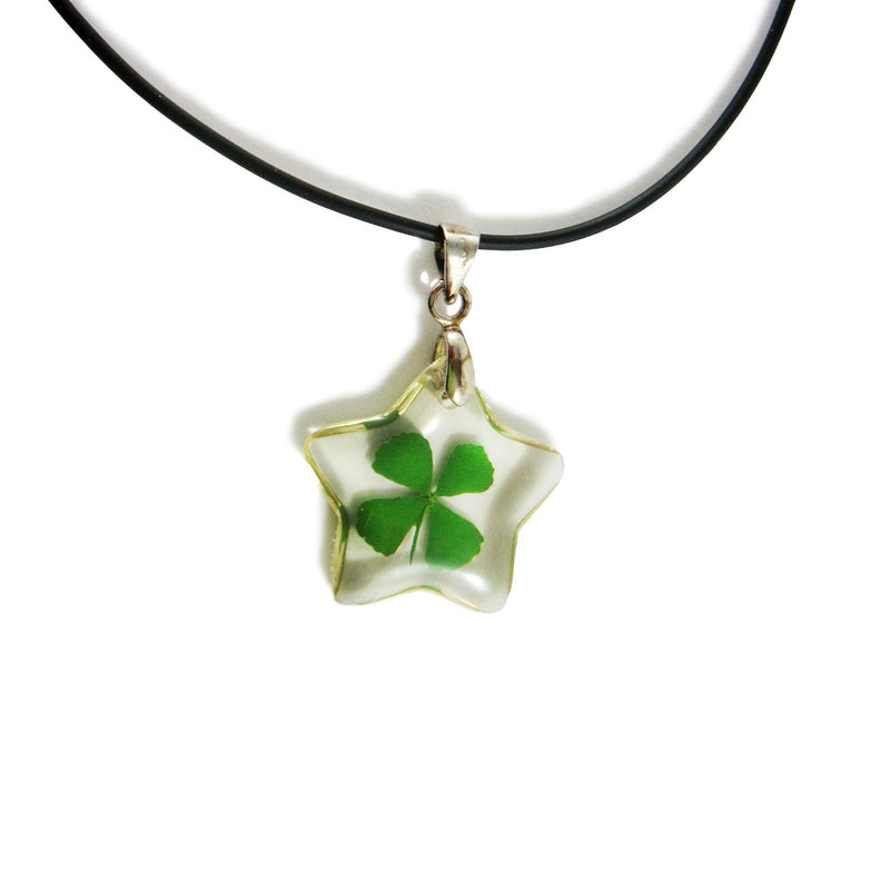 Real Lucky Clover Necklace Star Shape (101C14)