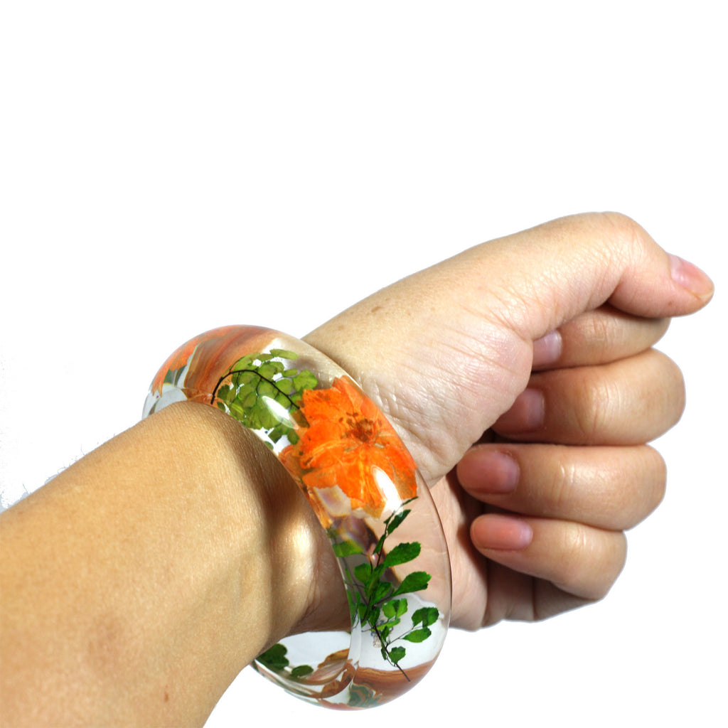 BG2532<br/> REAL ORANGE LARKSPUR BANGLE