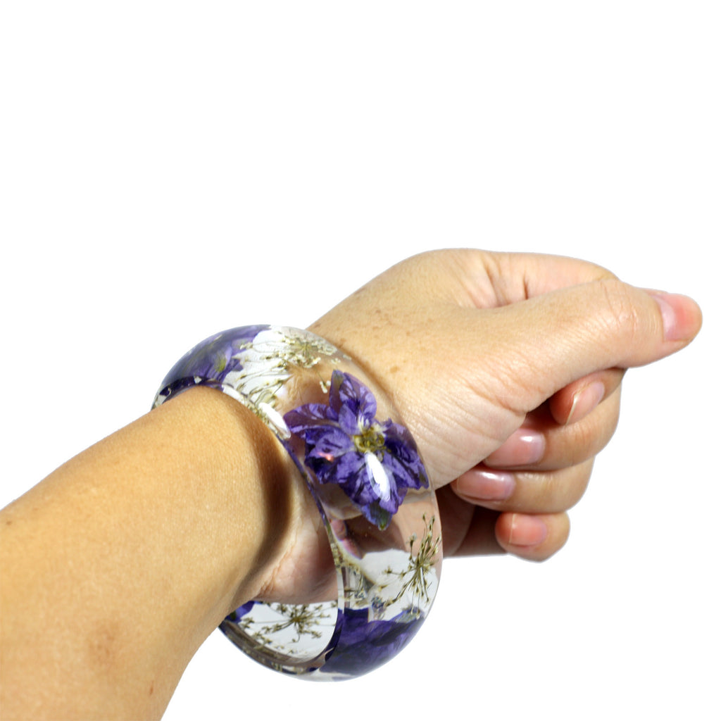 BG2531<br/>REAL PURPLE LARKSPUR BANGLE