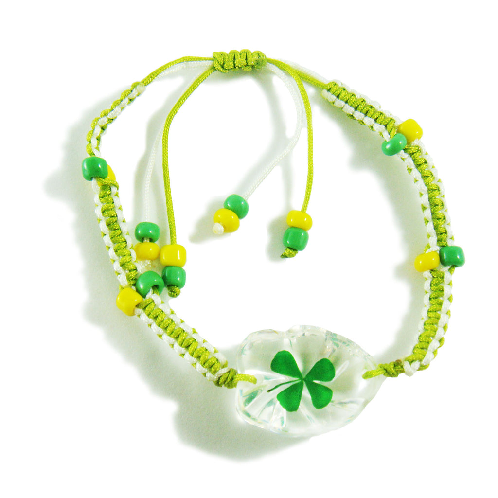 Real Lucky Clover Bracelet Gum Drop Shaped (311H11)