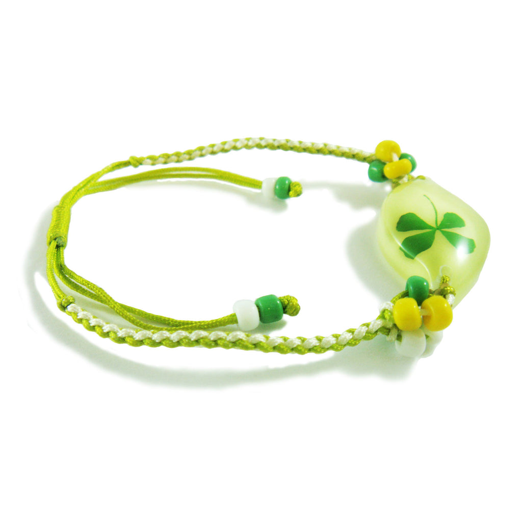 Real Lucky Clover Bracelet Swoosh Shaped (312H10)