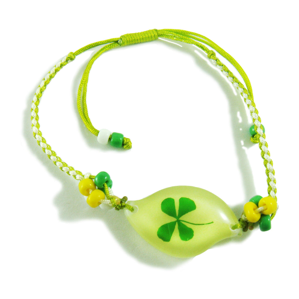 Real Lucky Clover Bracelet Swoosh Shaped (312H10)