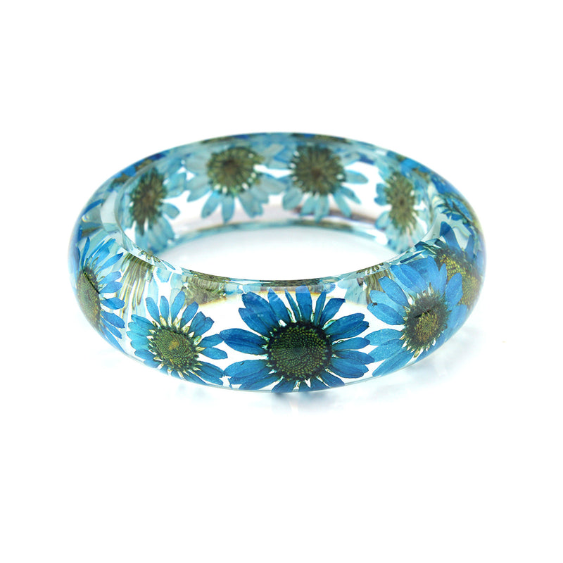 BG2535<br/>REAL BLUE DAISY BANGLE