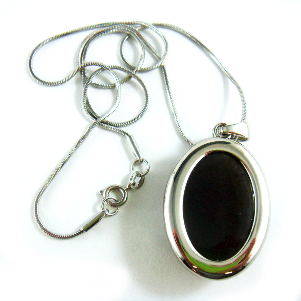 Golden Scorpion Oval Necklace Green Black (DJ0616)