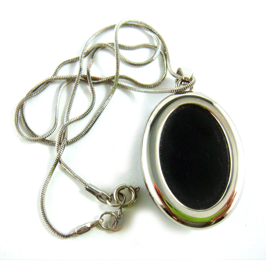 Golden Scorpion Oval Necklace Dark Blue (DJ0618)