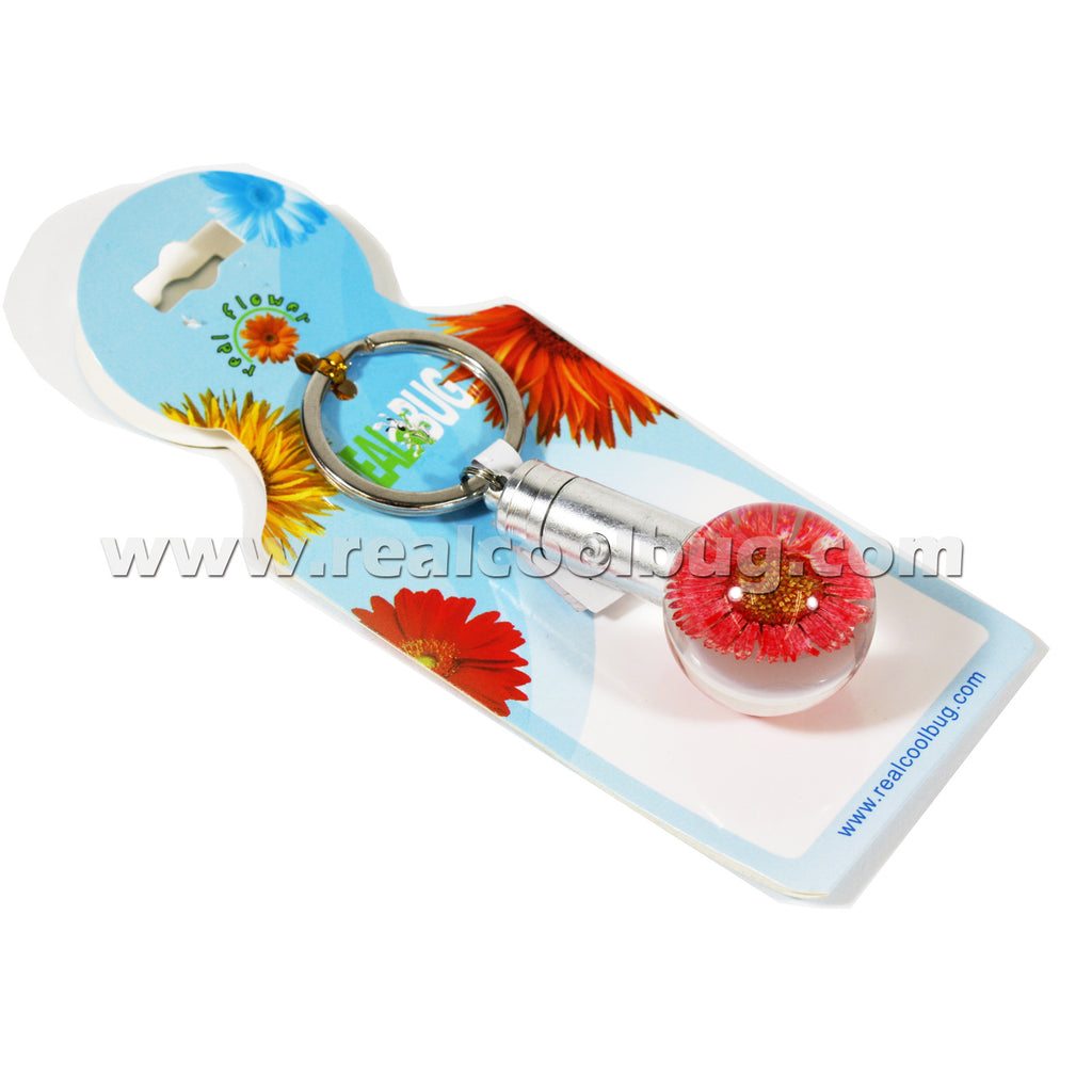 FLK111<br/>LED Key Chain - Red Daisy