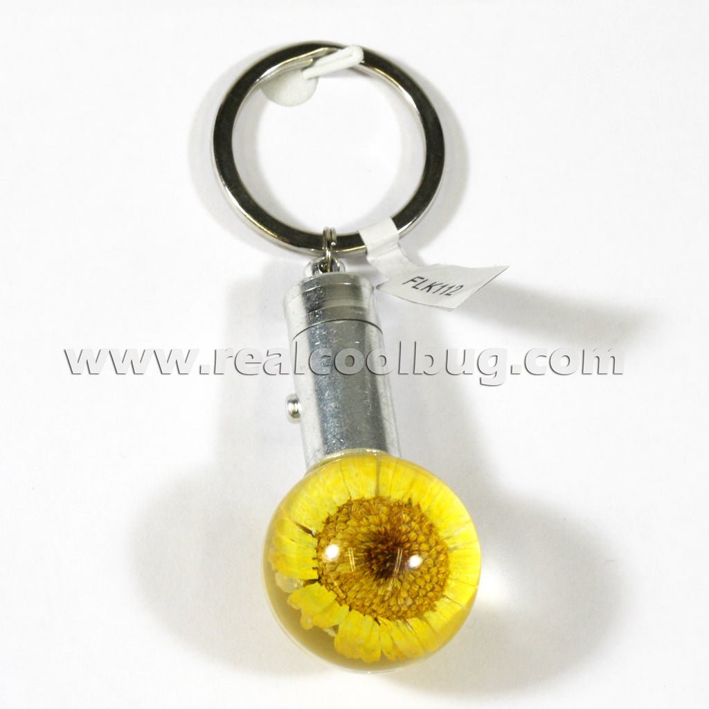 FLK112<br/>LED Key Chain - Yellow Daisy