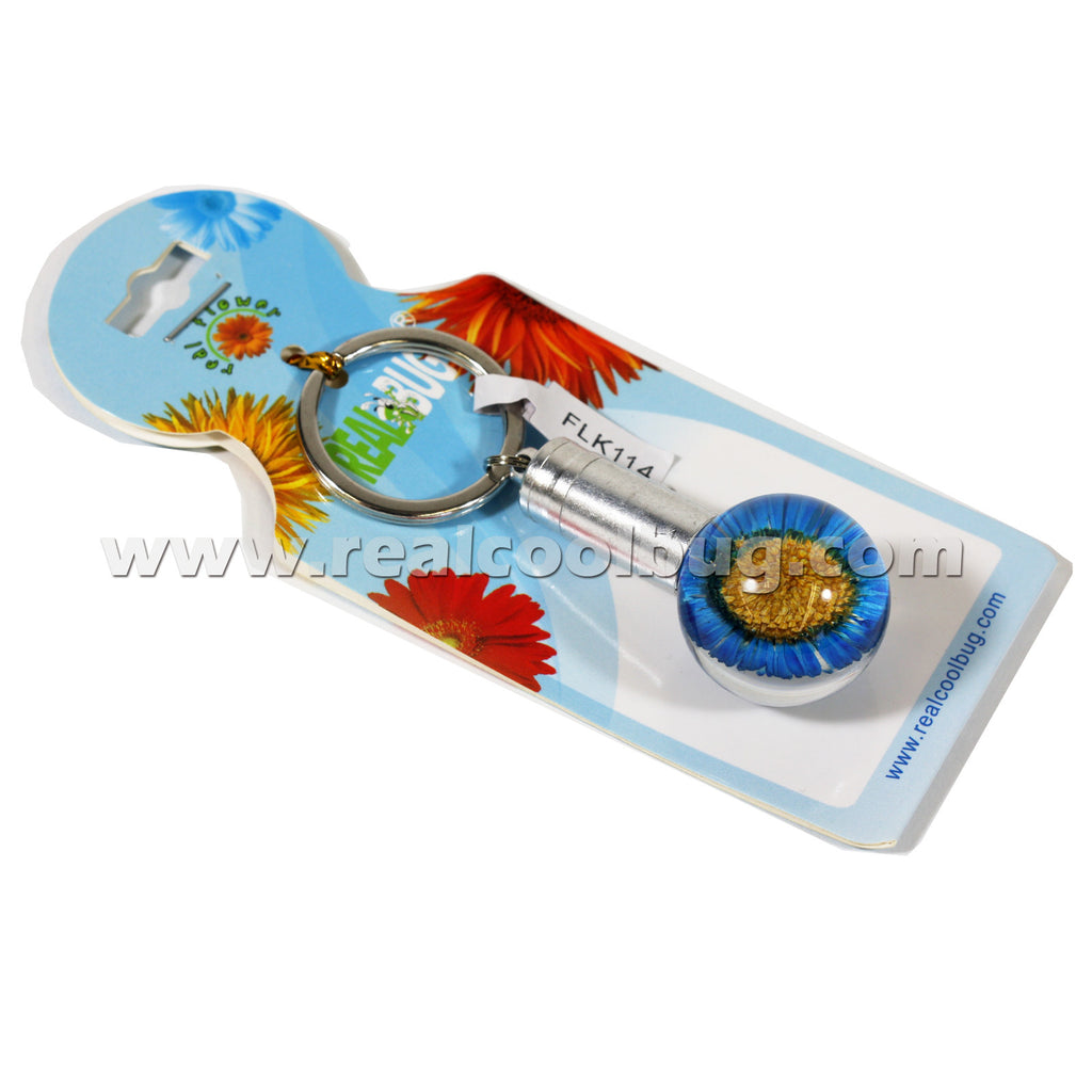 FLK114<br/>LED Key Chain - Blue Daisy