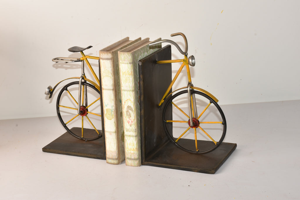 Bicycle bookends, yellow