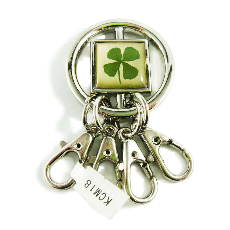 Real Lucky Clover Keychain Round Shaped (KCM18)