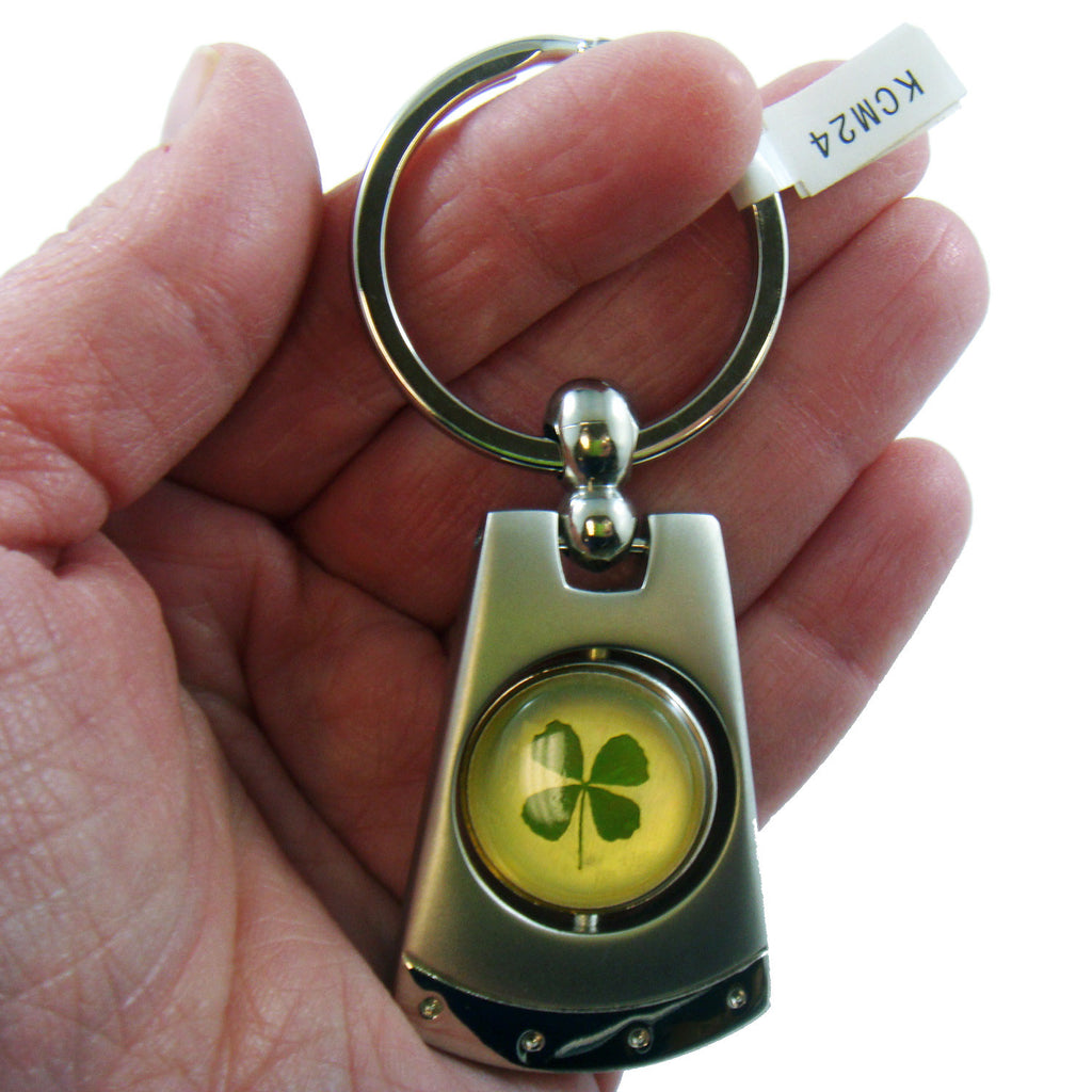 Real Lucky Clover Keychain Abstract Shaped (KCM24)