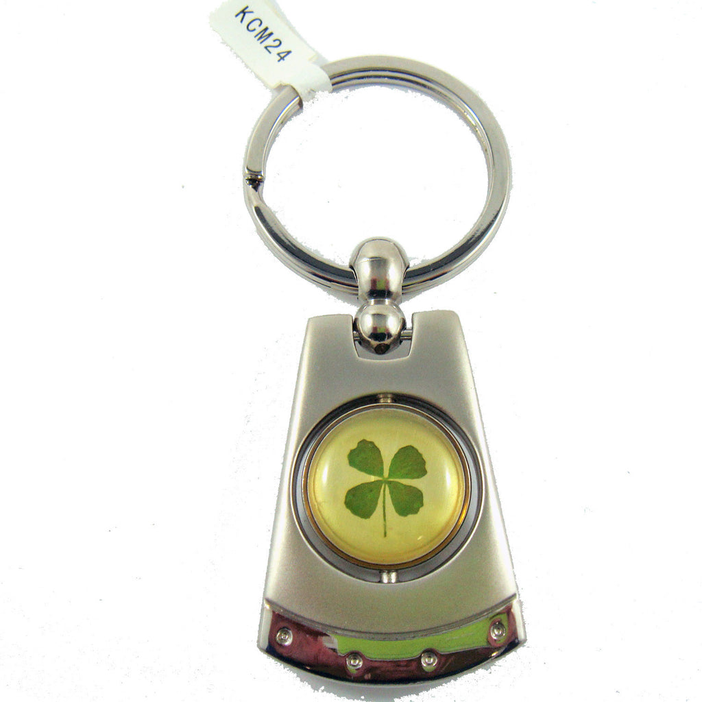 Real Lucky Clover Keychain Abstract Shaped (KCM24)