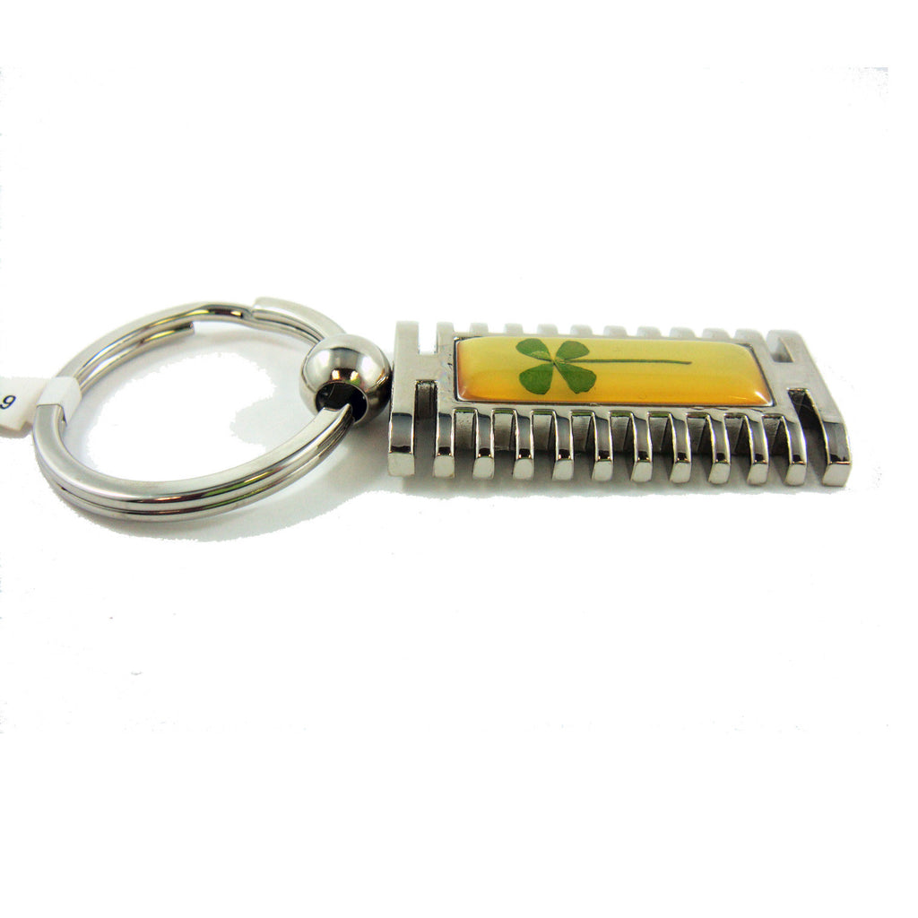 Real Lucky Clover Keychain Rectangle Shaped (KCM29)