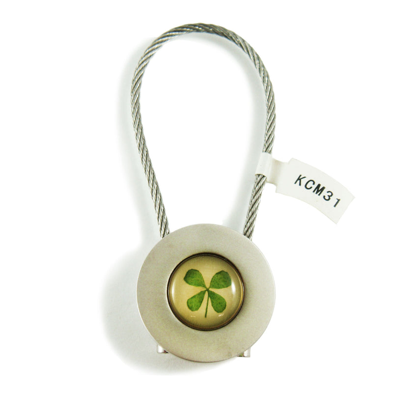 Real Lucky Clover Keychain Oval Shaped (KCM31)