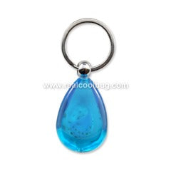 Spotted Moon Shell Keychain, Blue, Tear Drop (OK201)