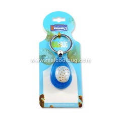 Spotted Moon Shell Keychain, Blue, Tear Drop (OK201)