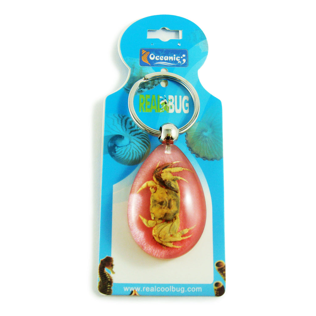 Crab Key Chain Pink Tear Drop (OK504)