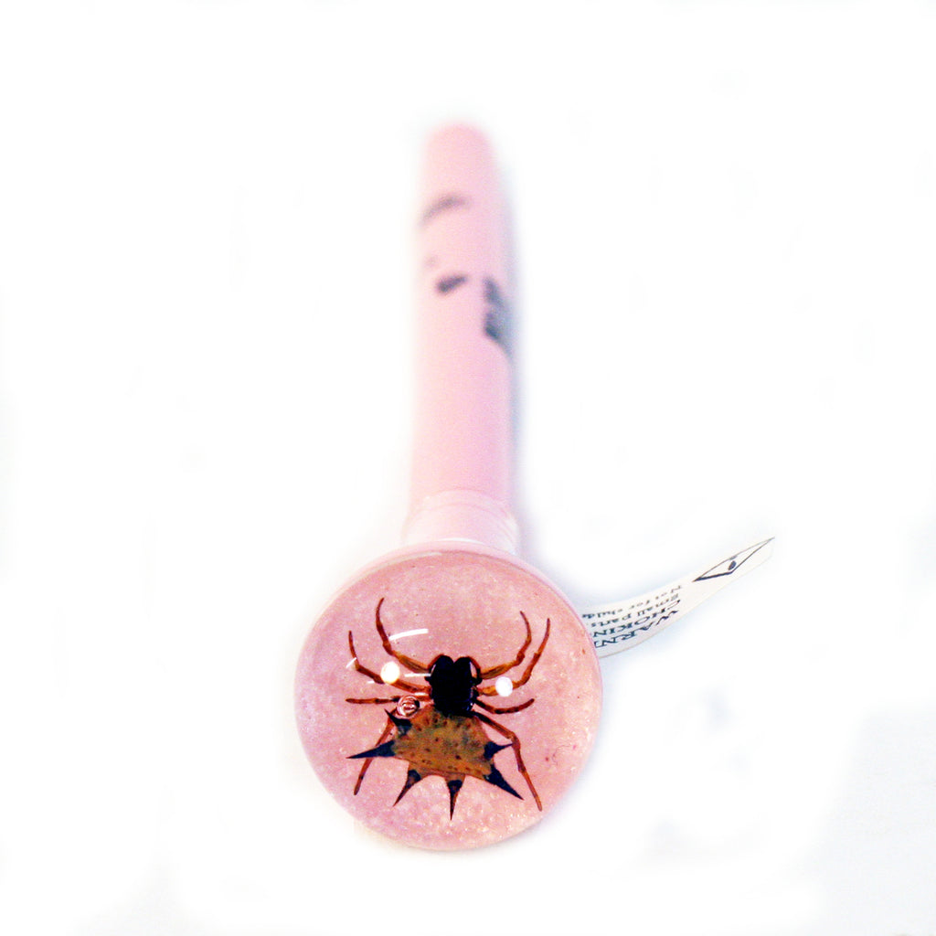 P514<br/> Pink Pen, Spiny Spider, Pink Background