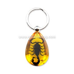SK091<br />Scorpion Key Chain Amber