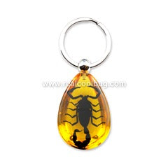 SK091<br />Scorpion Key Chain Amber