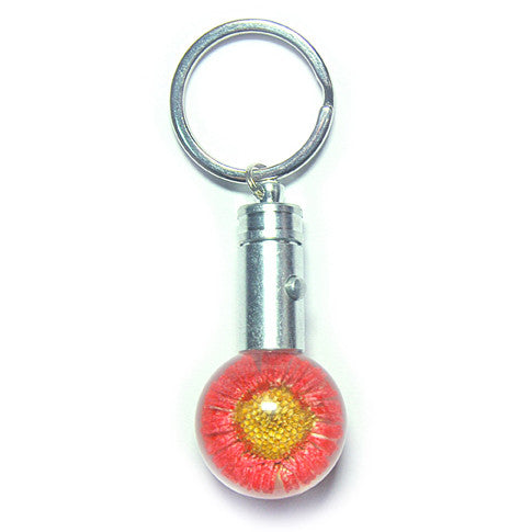 FLK111<br/>LED Key Chain - Red Daisy